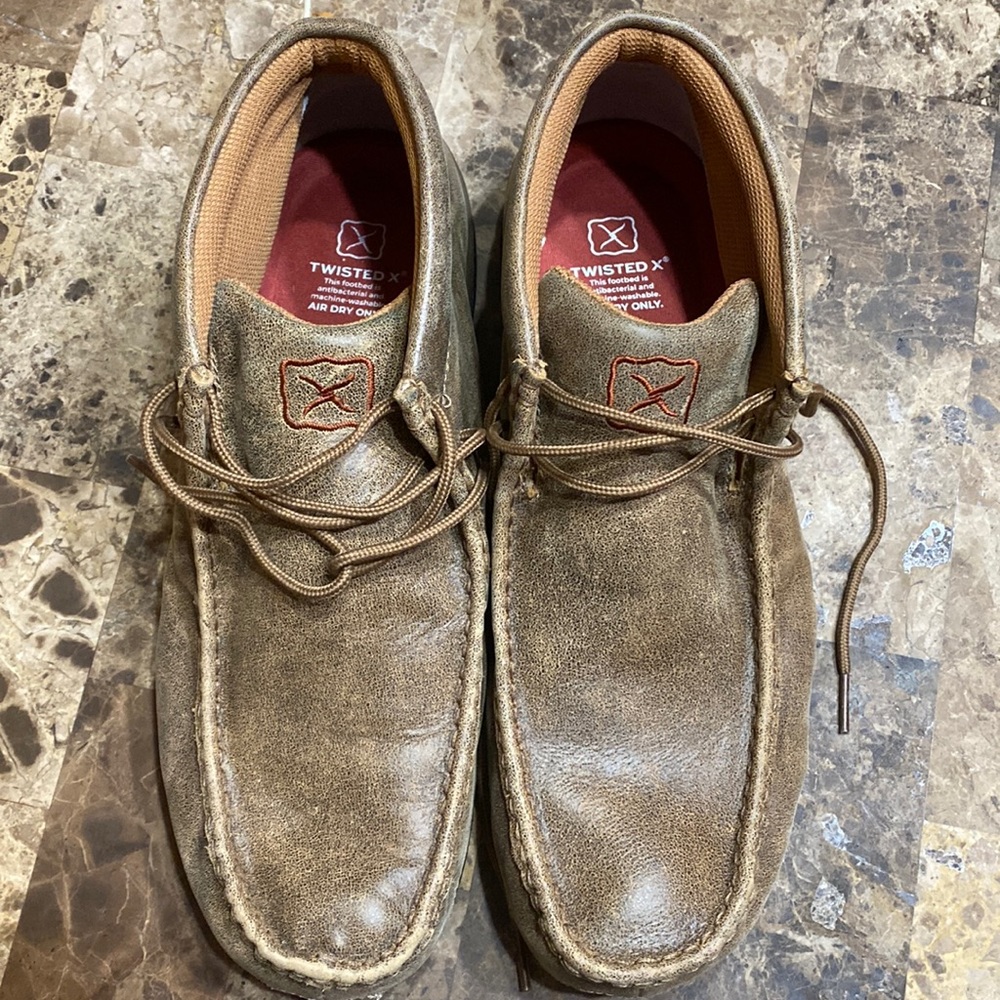 Twisted X Men’s Driving Leather Moccasin Lace Up 11.5 N